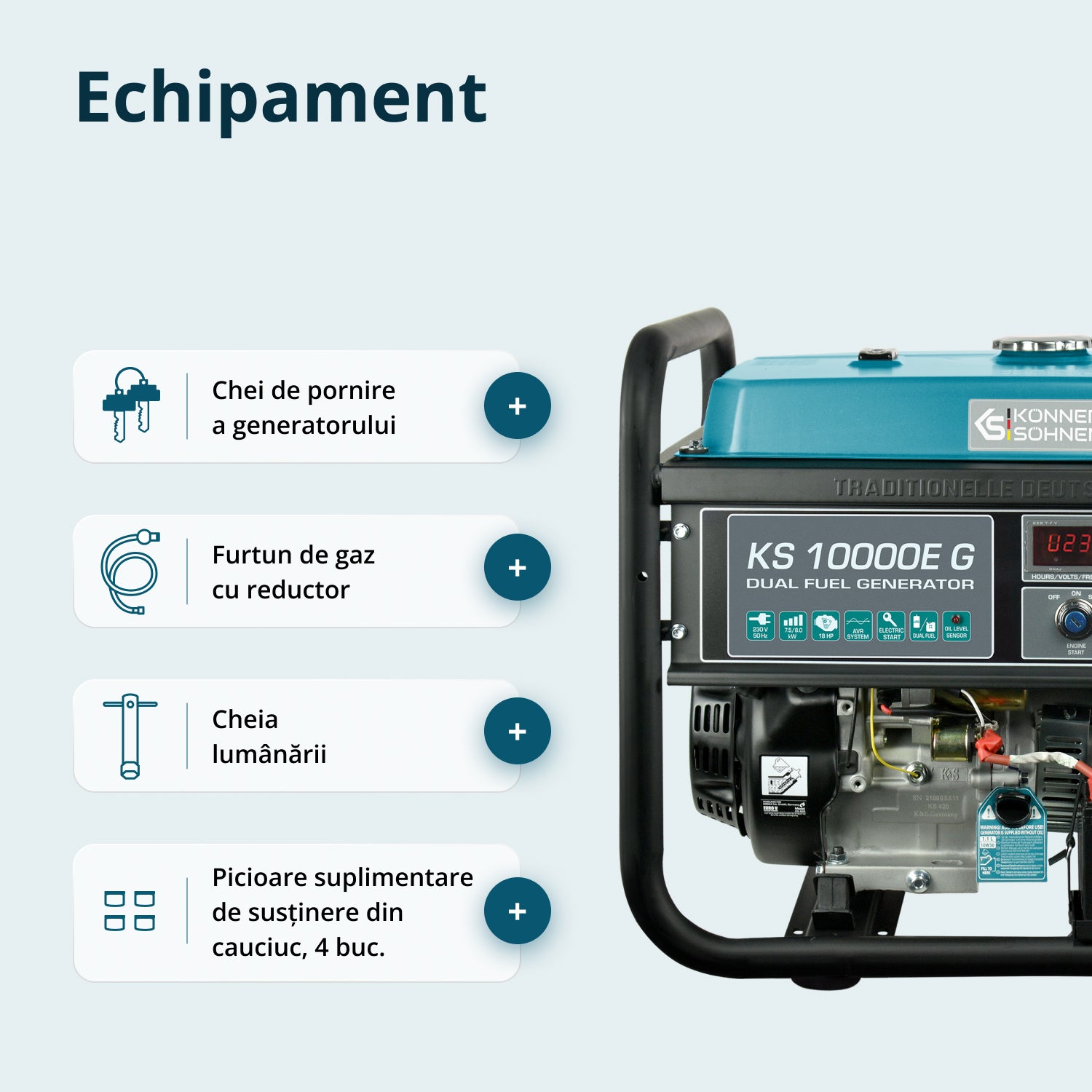 LPG/Benzin Generátor "Könner & Söhnen" KS 10000E G