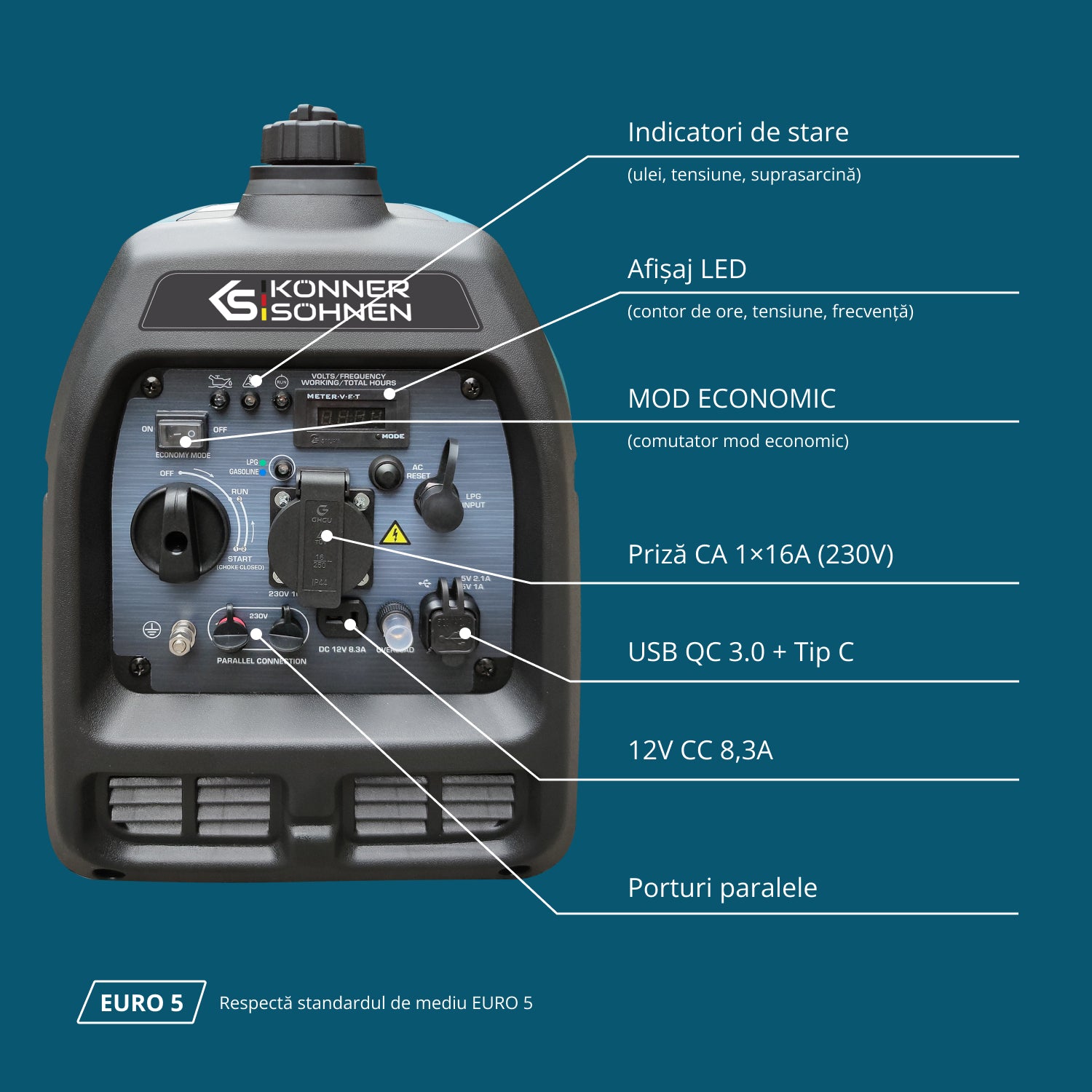 LPG/benzin inverteres generátor KS 3100iG S