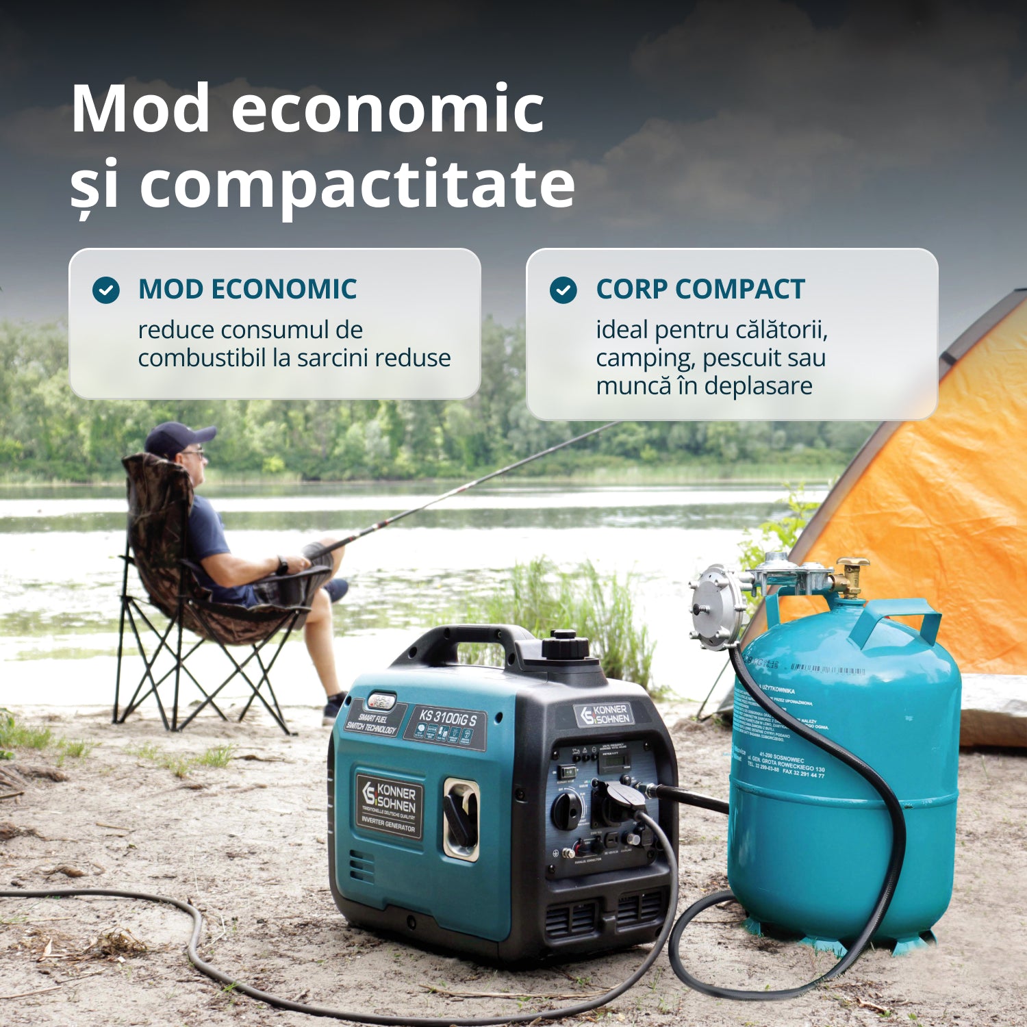 LPG/benzin inverteres generátor KS 3100iG S