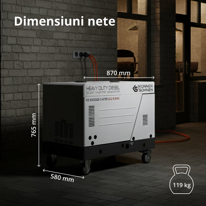 Generator invertor diesel în carcasă insonorizată KS 6500iDE S ATSR