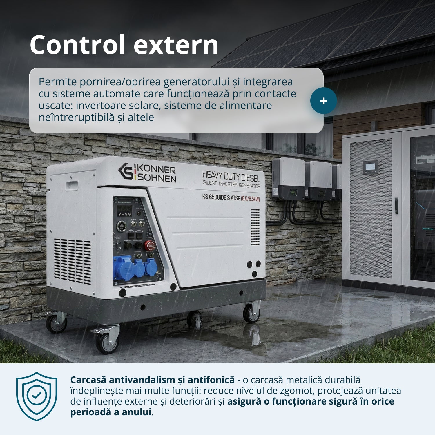 Generator invertor diesel în carcasă insonorizată KS 6500iDE S ATSR