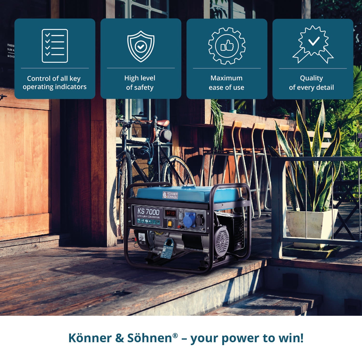 Generator pe benzina "Könner & Söhnen" KS 7000