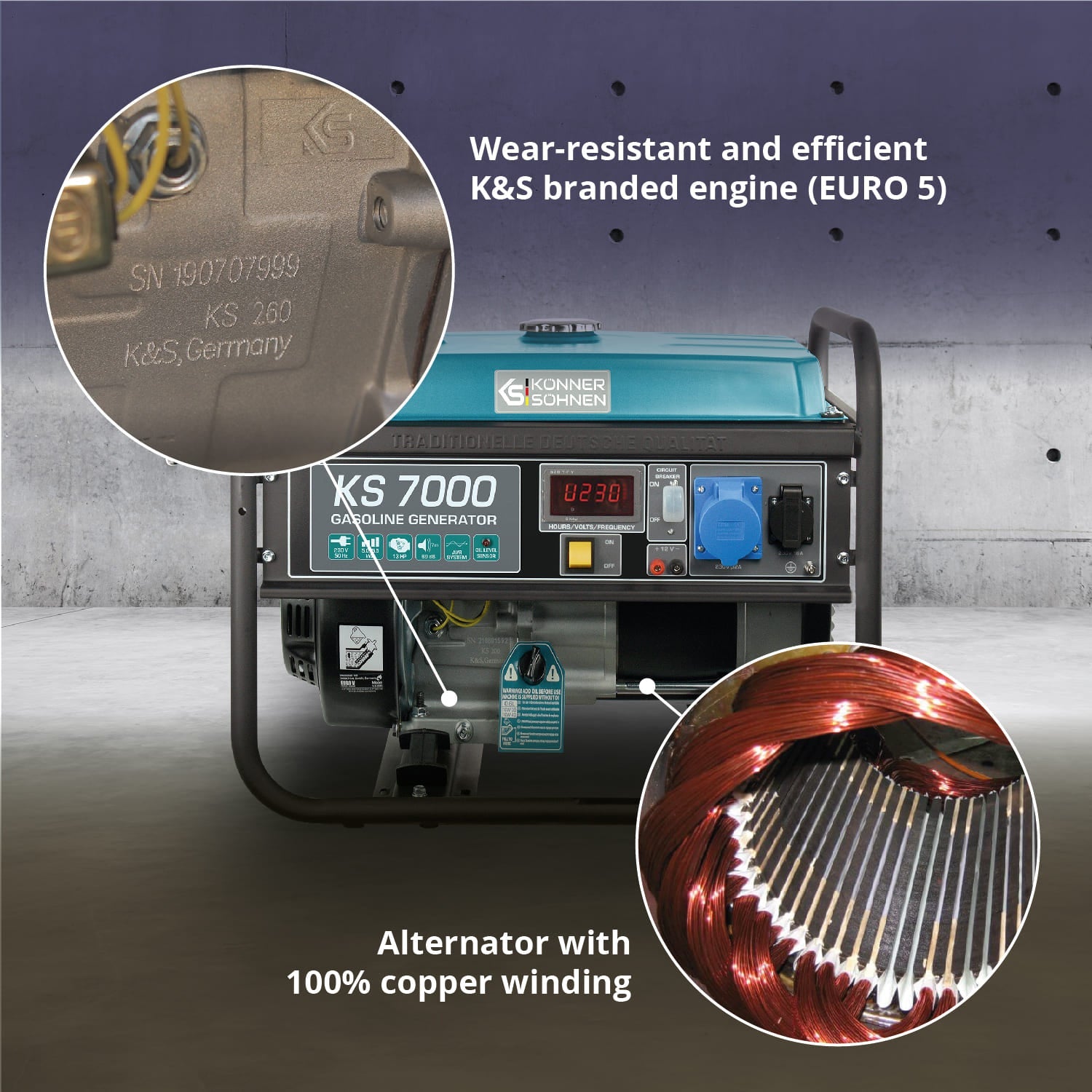 Generator pe benzina "Könner & Söhnen" KS 7000