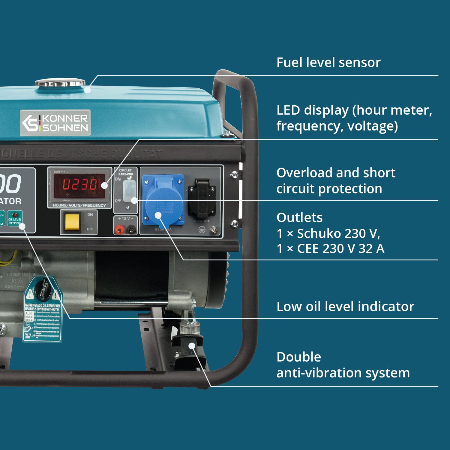 Generator pe benzina "Könner & Söhnen" KS 7000