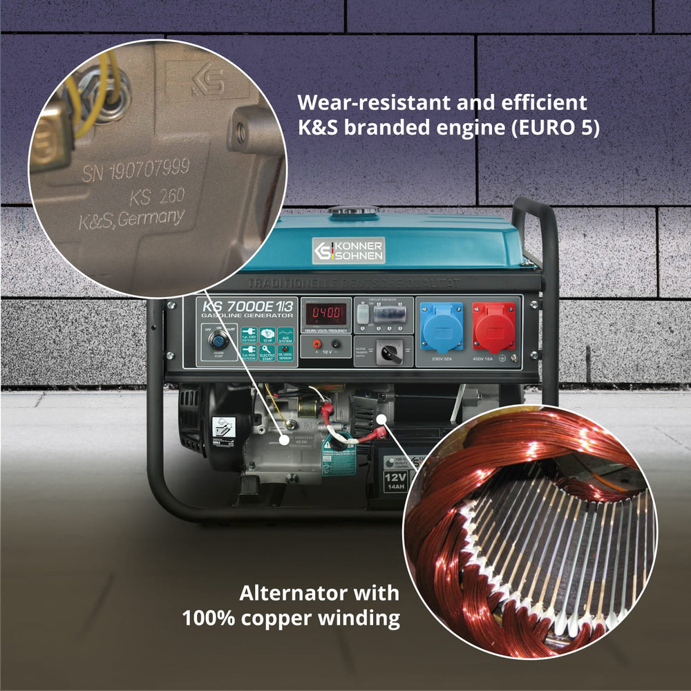 Generator pe benzina "Könner & Söhnen" KS 7000E 1/3