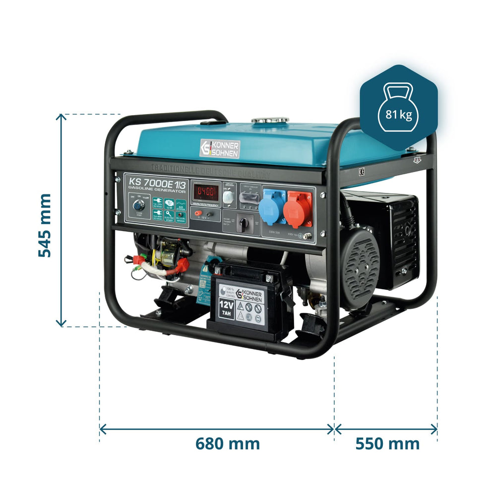 Generator pe benzina "Könner & Söhnen" KS 7000E 1/3