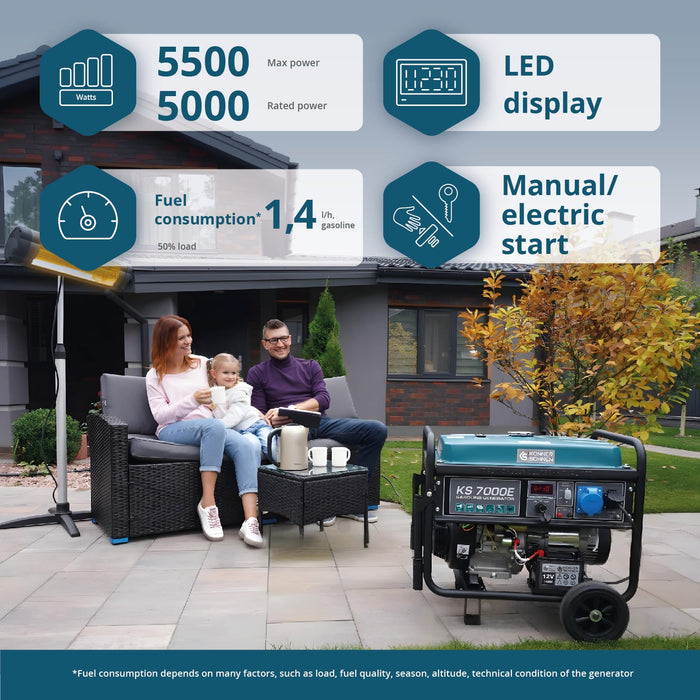 Generator pe benzina "Könner & Söhnen" KS 7000E