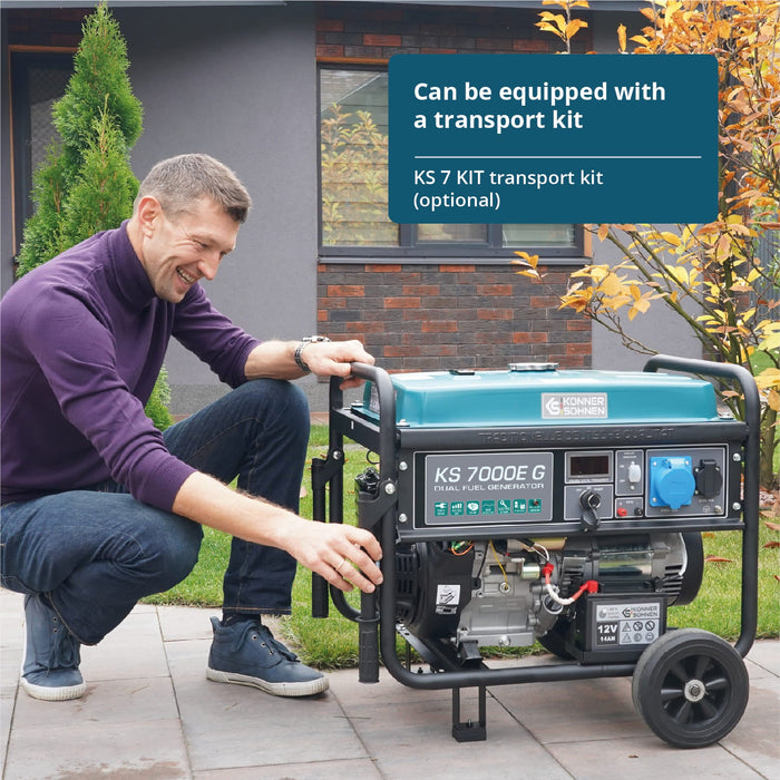 Generator pe gaz/benzina "Könner & Söhnen" KS 7000E G