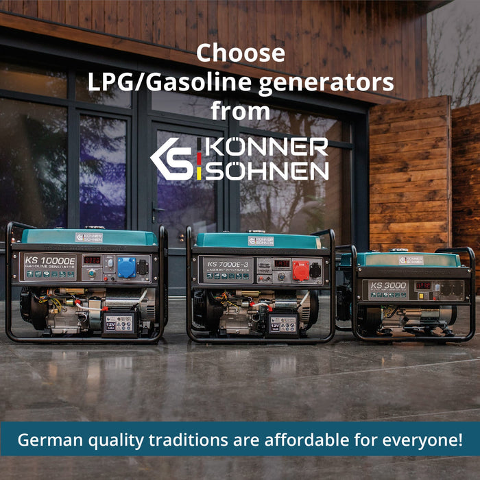 Generator pe gaz/benzina "Könner & Söhnen" KS 7000E G
