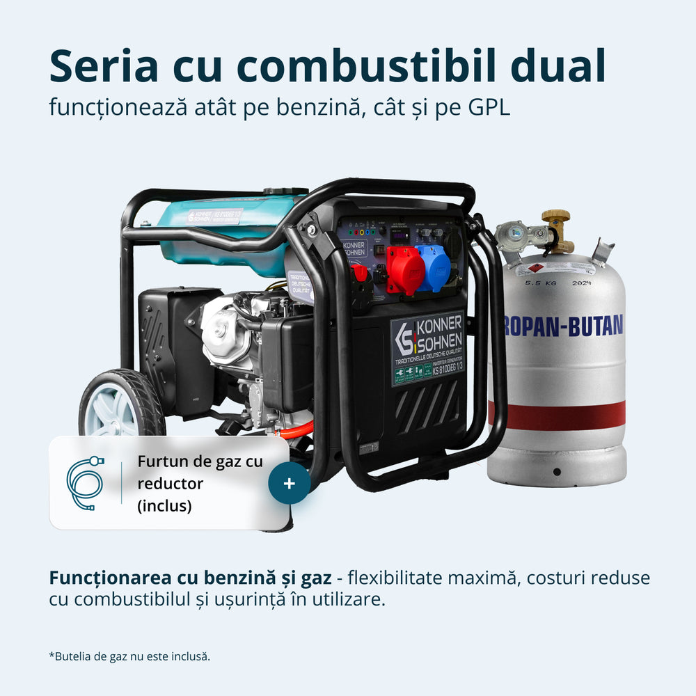 LPG/бензинов инверторен генератор KS 8100iEG 1/3