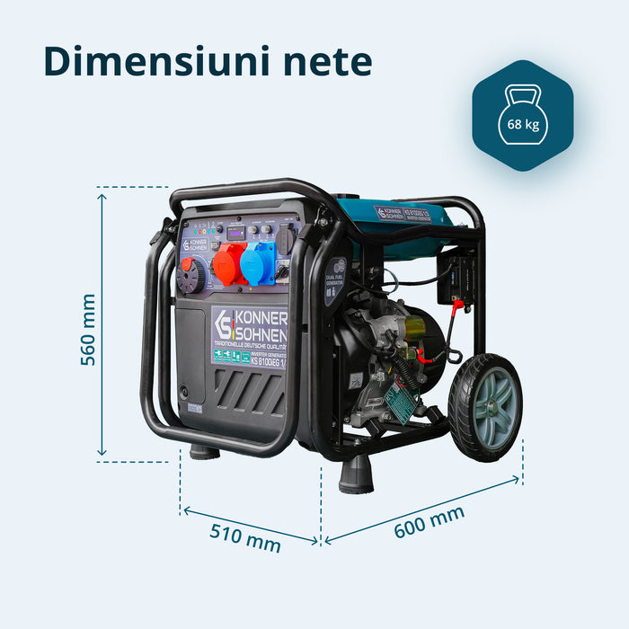 LPG/бензинов инверторен генератор KS 8100iEG 1/3