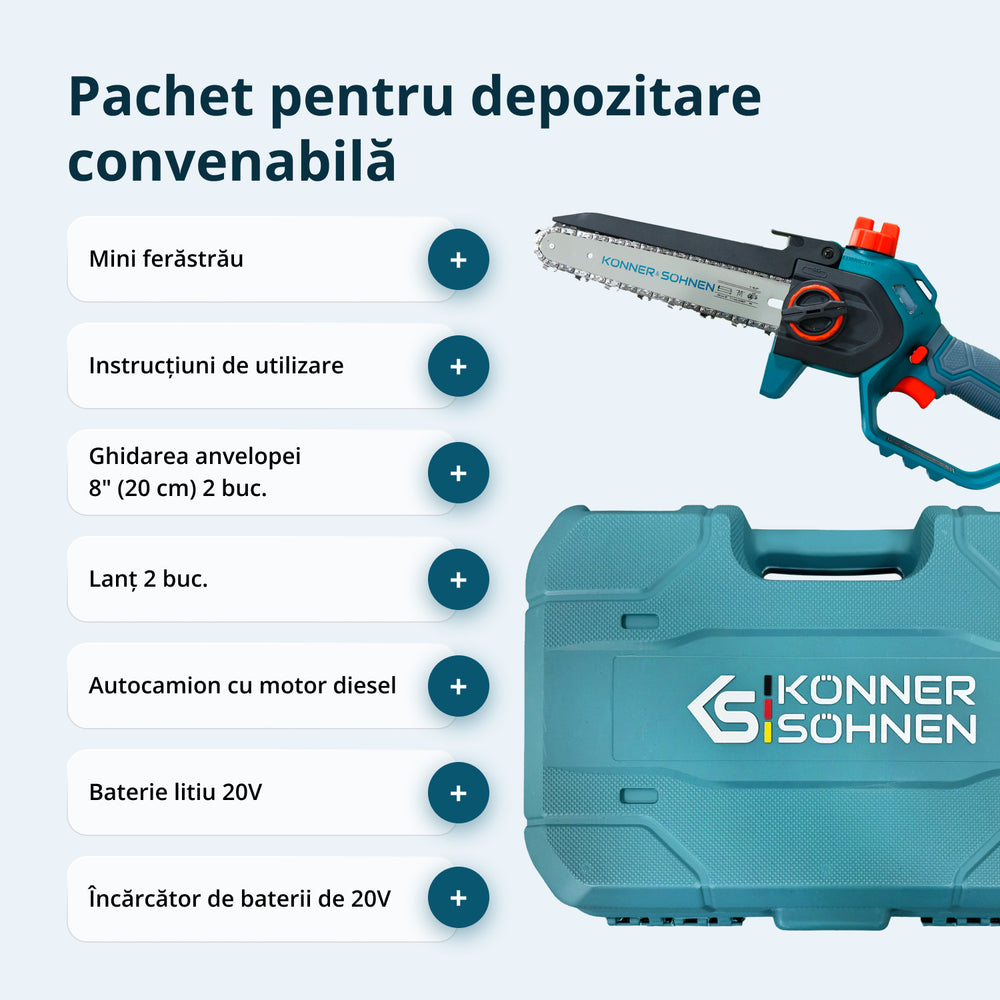 Fierăstrău mini fără fir KS MCS20V-8 Case