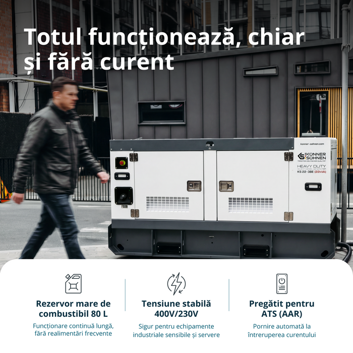 Centrală electrică diesel trifazată KS 22-3BE