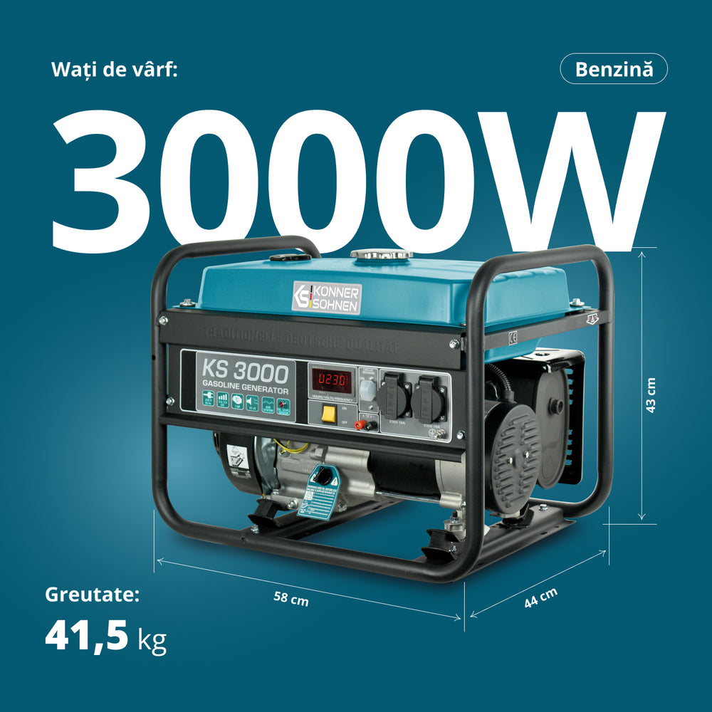 Benzingenerátor „Könner & Söhnen” KS 3000