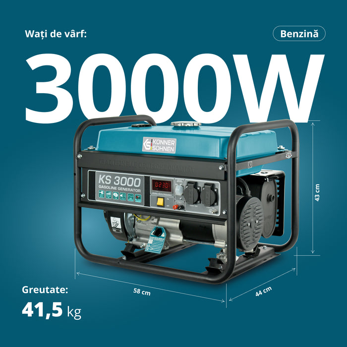 Benzingenerátor „Könner & Söhnen” KS 3000