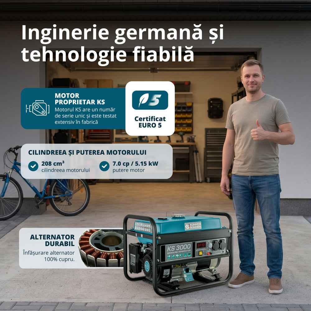 Benzingenerátor „Könner & Söhnen” KS 3000