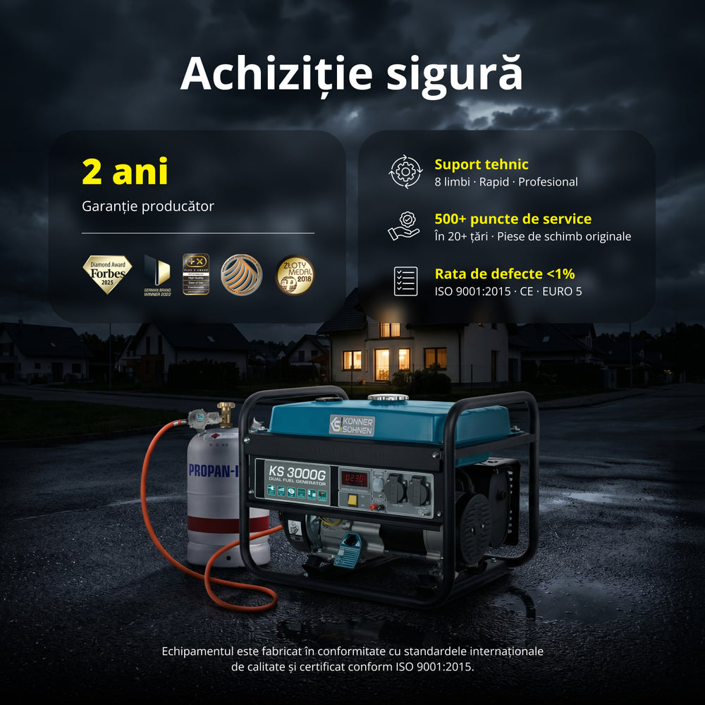LPG/Бензинов генератор „Könner & Söhnen“ KS 3000G