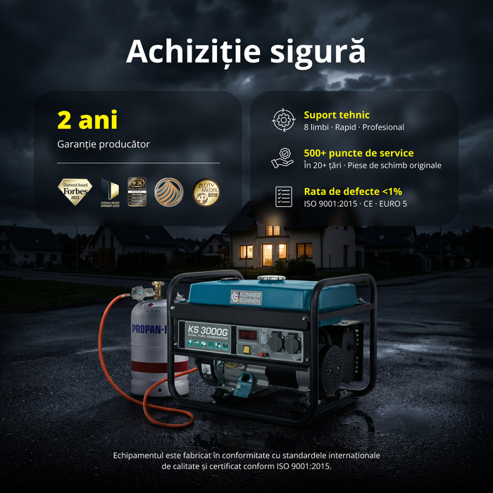 LPG/Бензинов генератор „Könner & Söhnen“ KS 3000G
