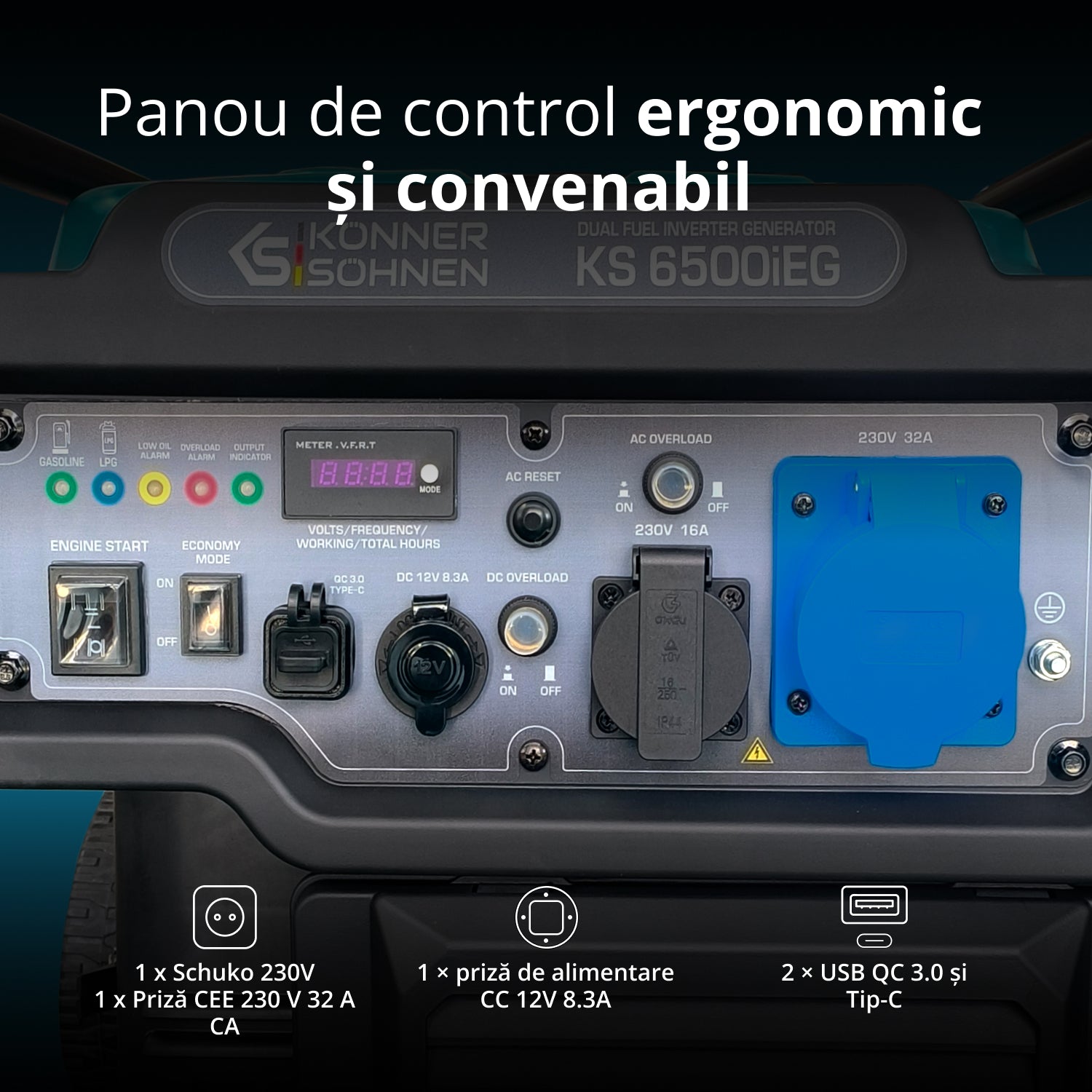 Generator inverter KS 6500iEG (benzină/gaz)