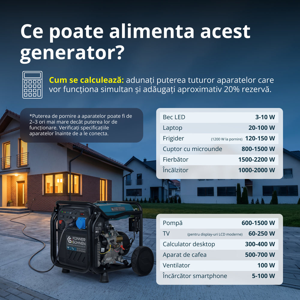 LPG/benzin inverter generátor KS 8100iEG