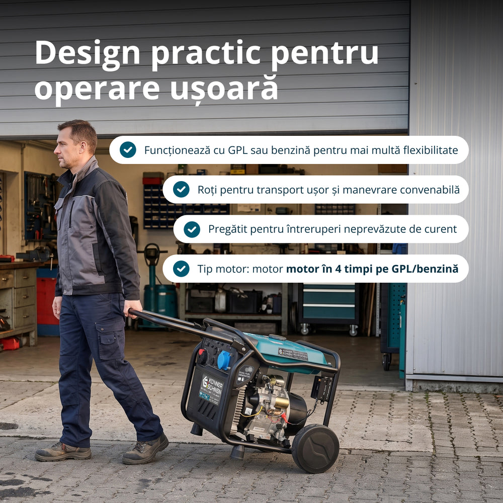 LPG/benzin inverter generátor KS 8100iEG