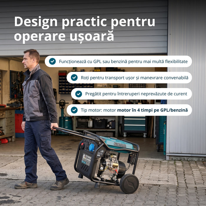 LPG/benzin inverter generátor KS 8100iEG
