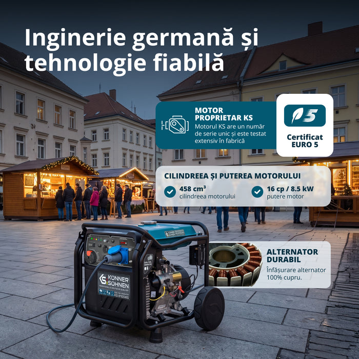 LPG/benzin inverter generátor KS 8100iEG