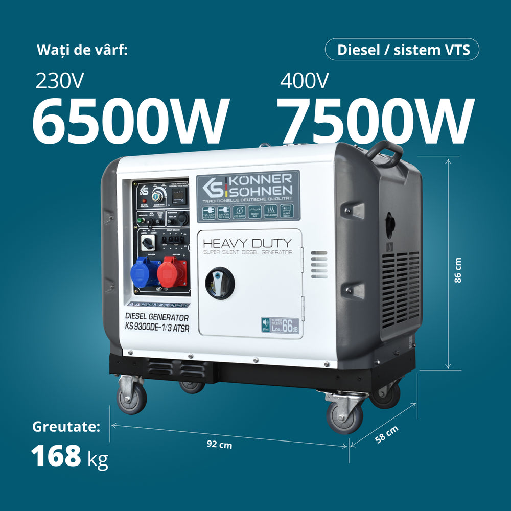 Generator mobil diesel KS 9300DE-1/3  ATSR