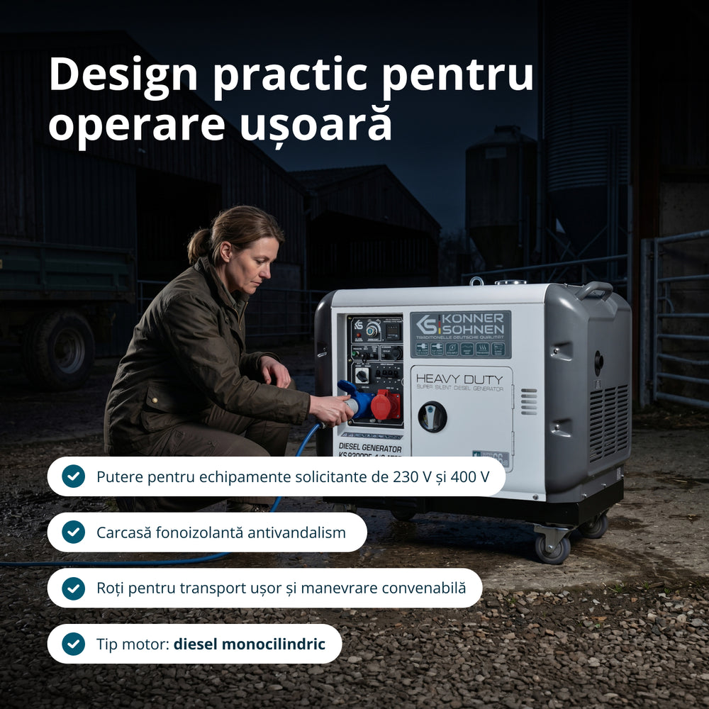 Generator mobil diesel KS 9300DE-1/3  ATSR