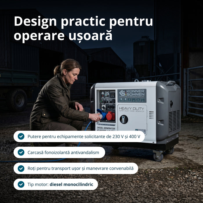 Generator mobil diesel KS 9300DE-1/3  ATSR