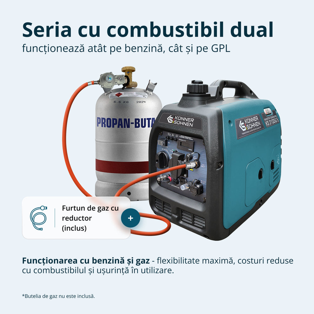 LPG/benzin inverteres generátor KS 3100iG S