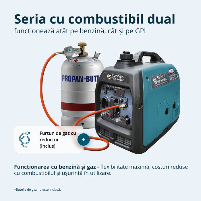 LPG/benzin inverteres generátor KS 3100iG S