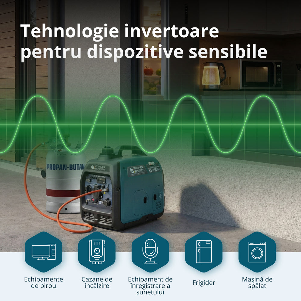 LPG/benzin inverteres generátor KS 3100iG S