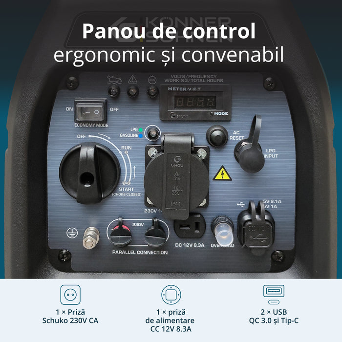 LPG/benzin inverteres generátor KS 3100iG S