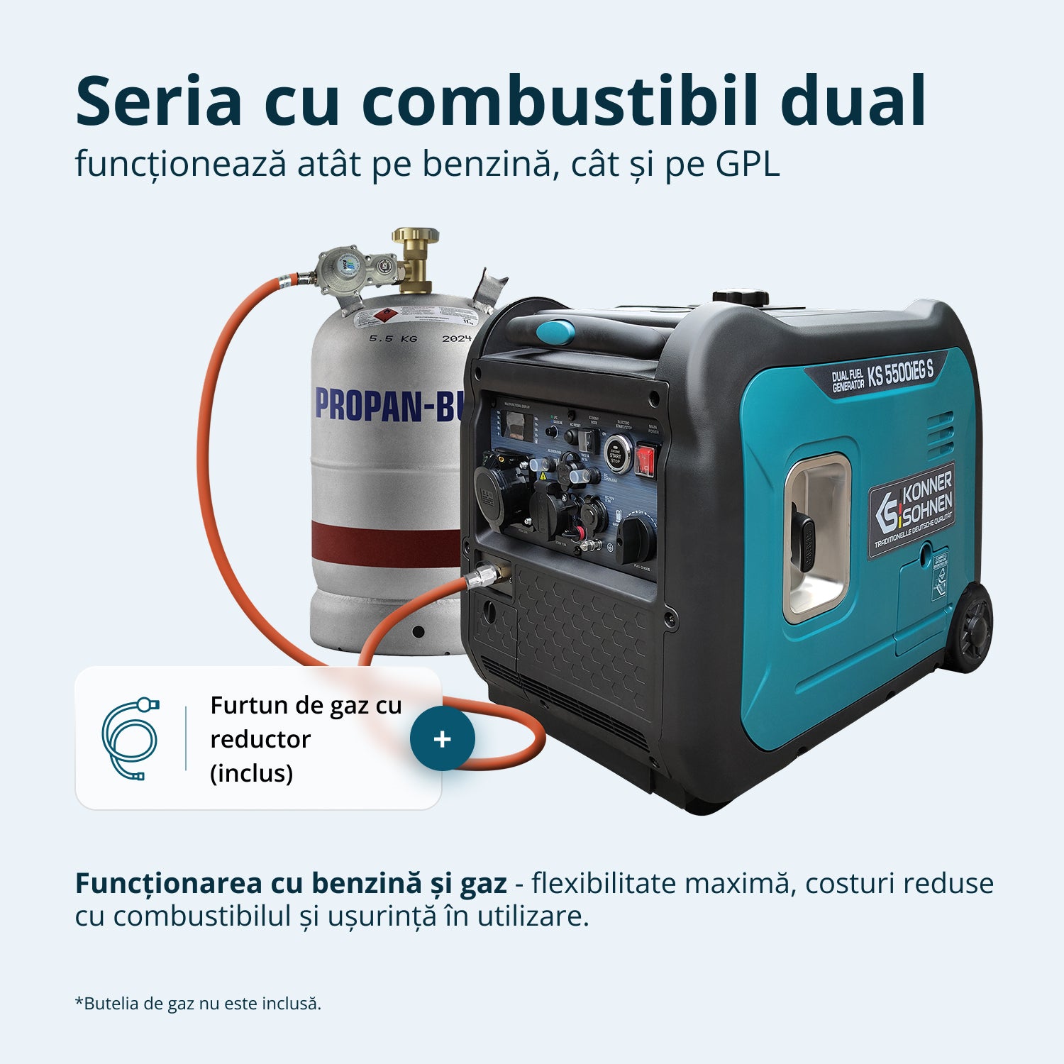 LPG/benzin inverter generátor KS 5500iEG S