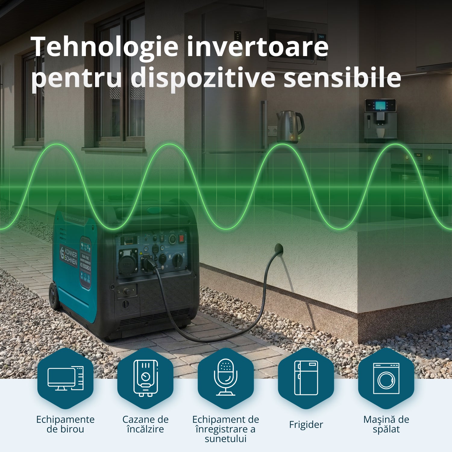 LPG/benzin inverter generátor KS 5500iEG S