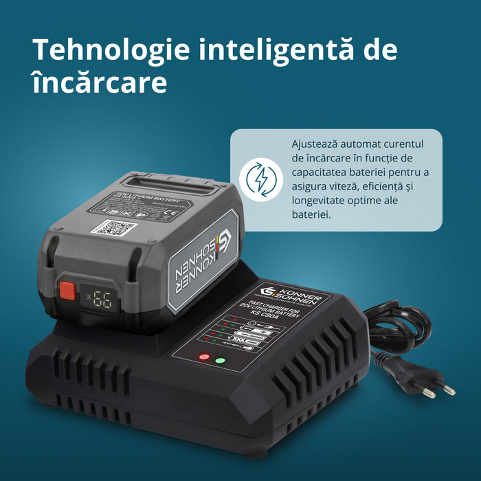 Încărcător rapid pentru baterie litiu 20 V KS C90A