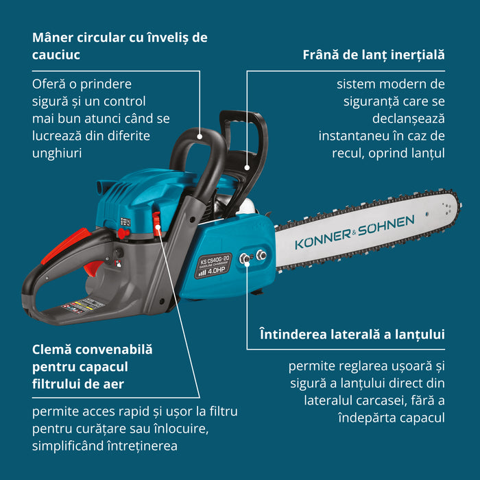 Drujbă pe benzină KS CS40G-20